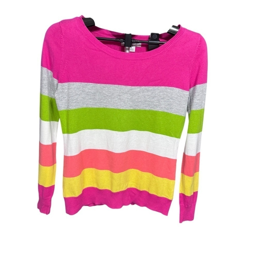 NWOT Liz Claiborne Stripe Crewneck Sweater ps
